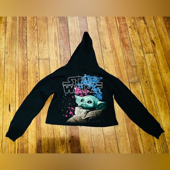 Star Wars Tops - Women’s Star Wars Baby Yoda Crop Hoodie Size M